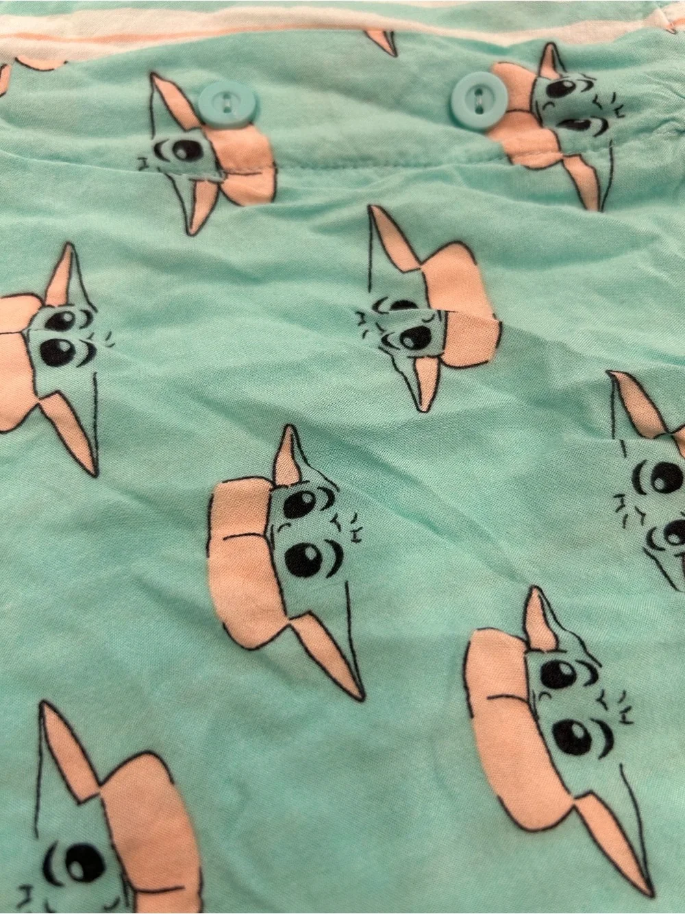 Turquoise Striped & Printed Sleep Shorts - Picture 5 of 10